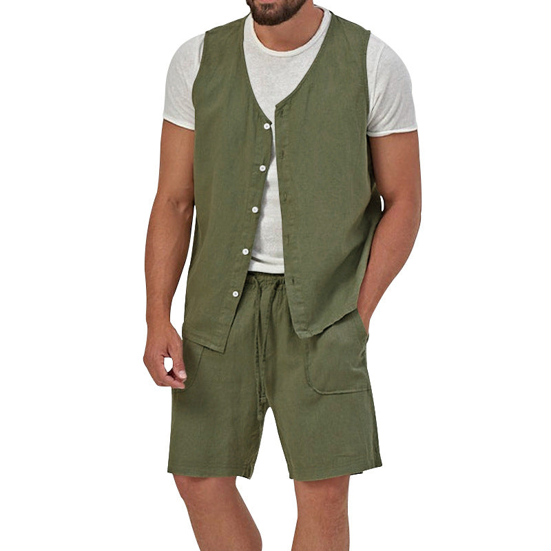 Herren lässige Sommer-Weste mit praktischen Taschen und atmungsaktivem Stoff Echoarchiv