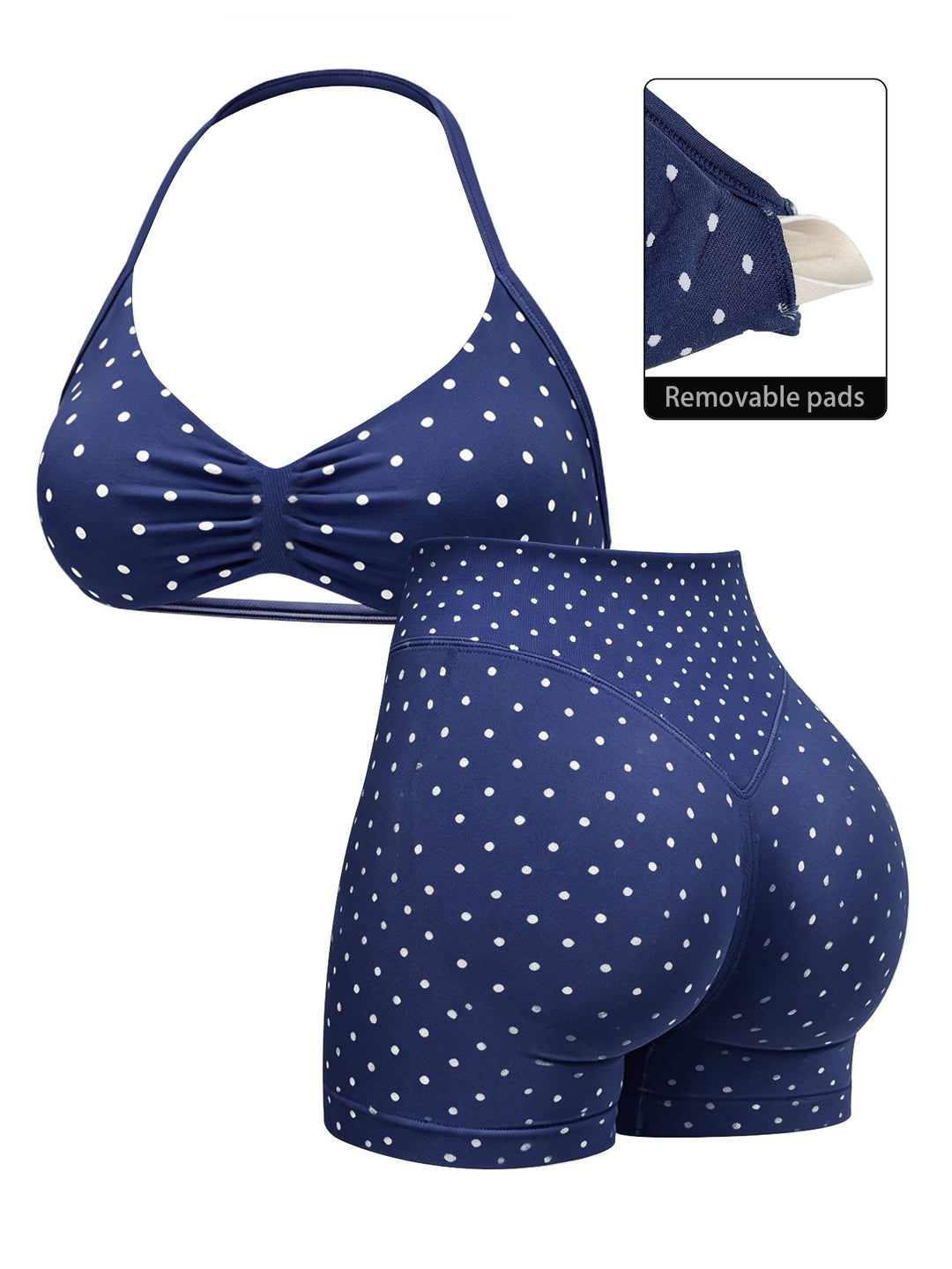 Damen Sportlicher Bikini mit gepolstertem Oberteil und hoher Taille Echo Archiv