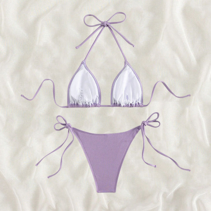 Damen Triangel-Bikini mit verstellbaren Trägern und SeitenbindEchoarchivändern Echoarchiv
