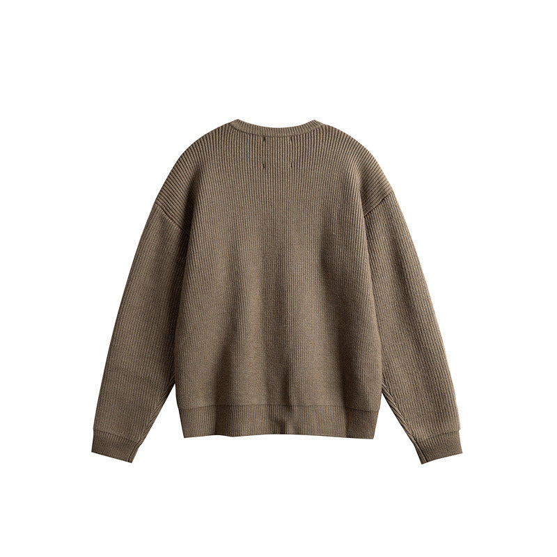 Damen Oversize-Rippenstrick-Cardigan mit Rundhals und durchgehender Knopfleiste Echoarchiv