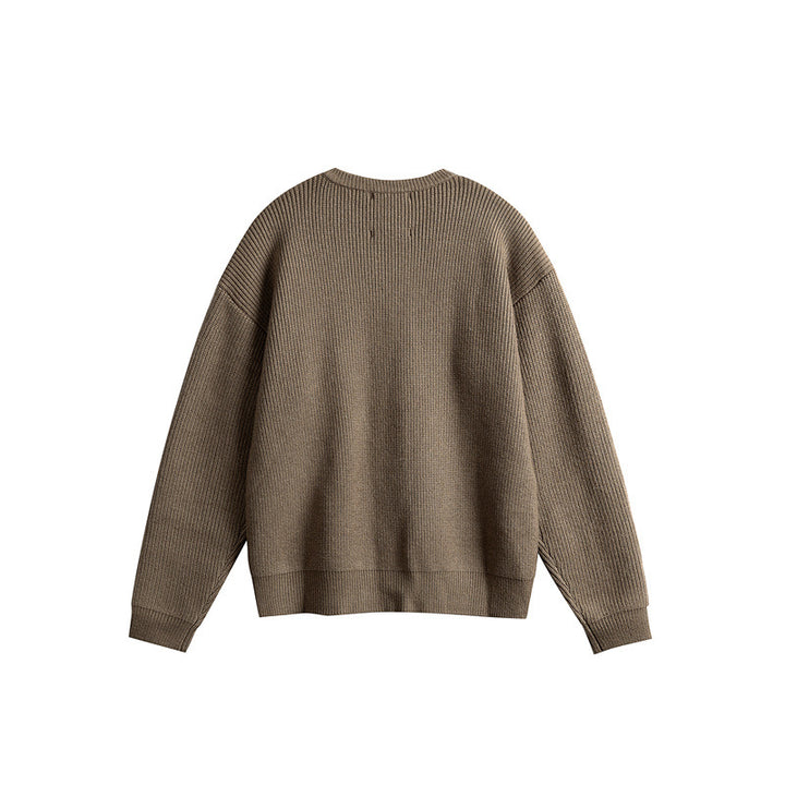 Damen Oversize-Rippenstrick-Cardigan mit Rundhals und durchgehender Knopfleiste Echoarchiv
