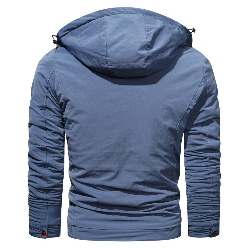 Herren leichte Softshell-Kapuzenjacke mit wasserabweisender Brusttasche und verdecktem Reißverschluss Echoarchiv