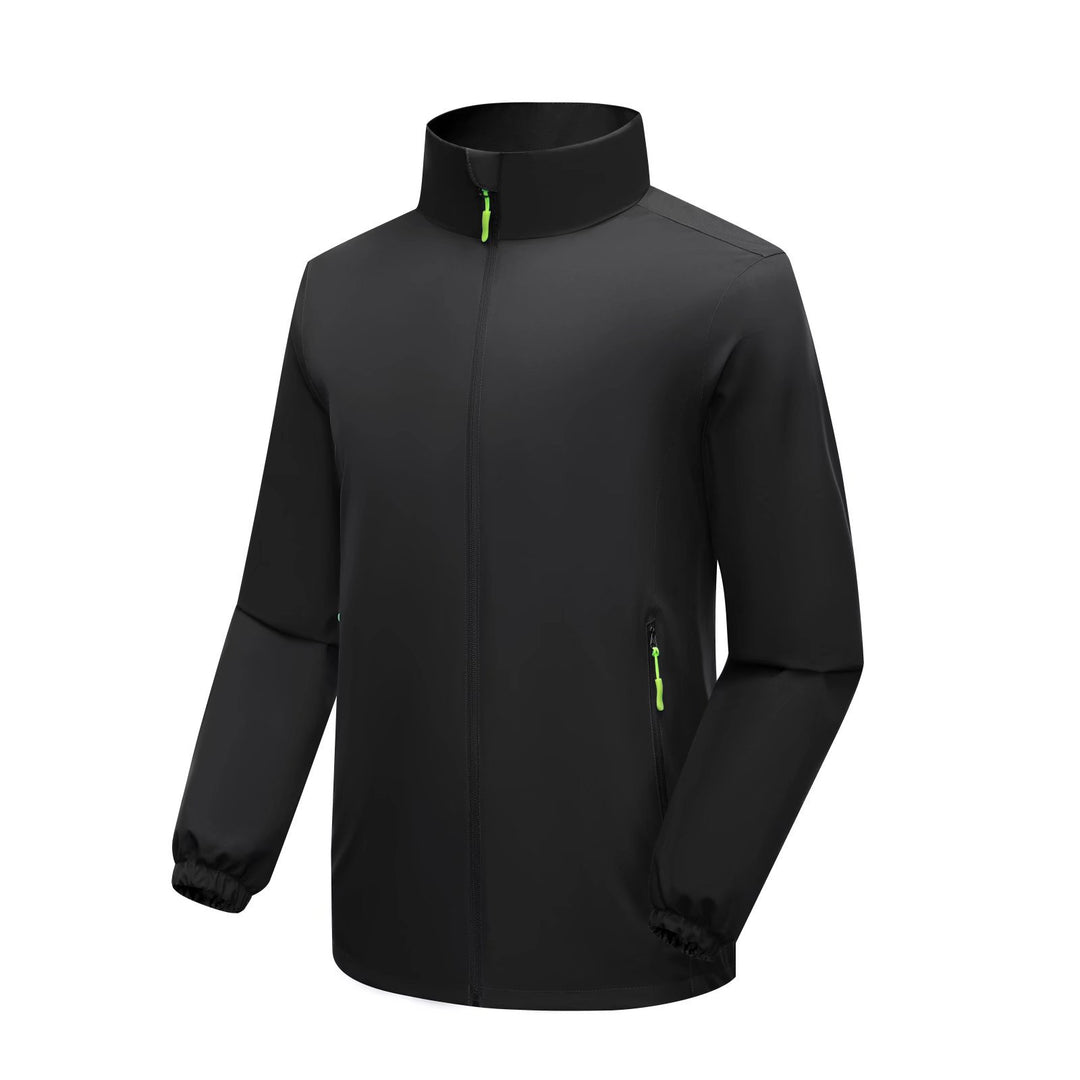 Herren Leichte Softshell‑Regenjacke mit hohem Stehkragen und winddichter Mikrofaserschale Echoarchiv