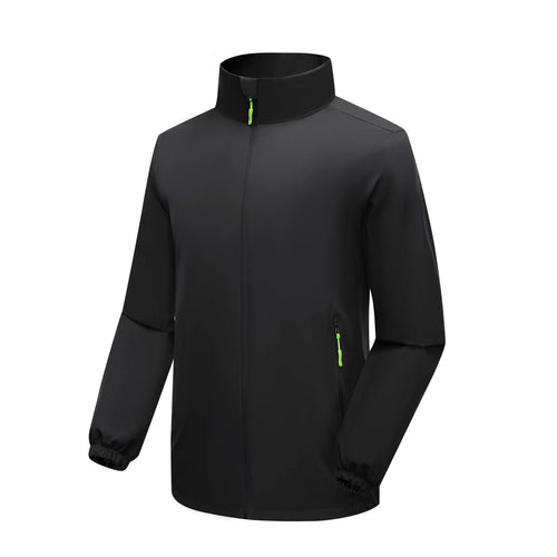 Herren Leichte Softshell‑Regenjacke mit hohem Stehkragen und winddichter Mikrofaserschale Echoarchiv