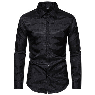 Herren Elegantes Hemd mit einzigartigem Strukturdesign Echoarchiv