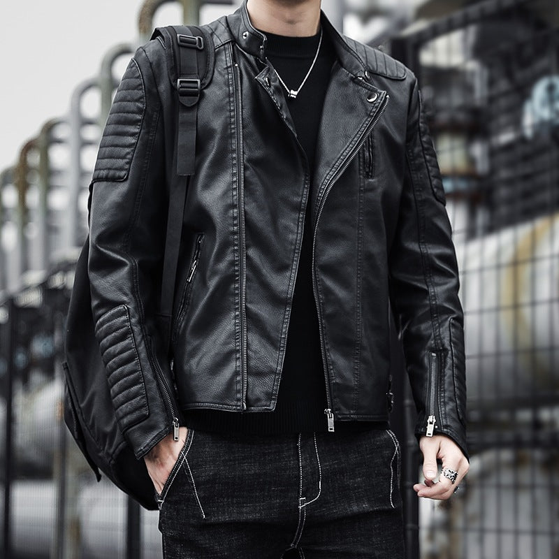 Herren Modische Bikerjacke aus Kunstleder Echo Archiv 1787738599
