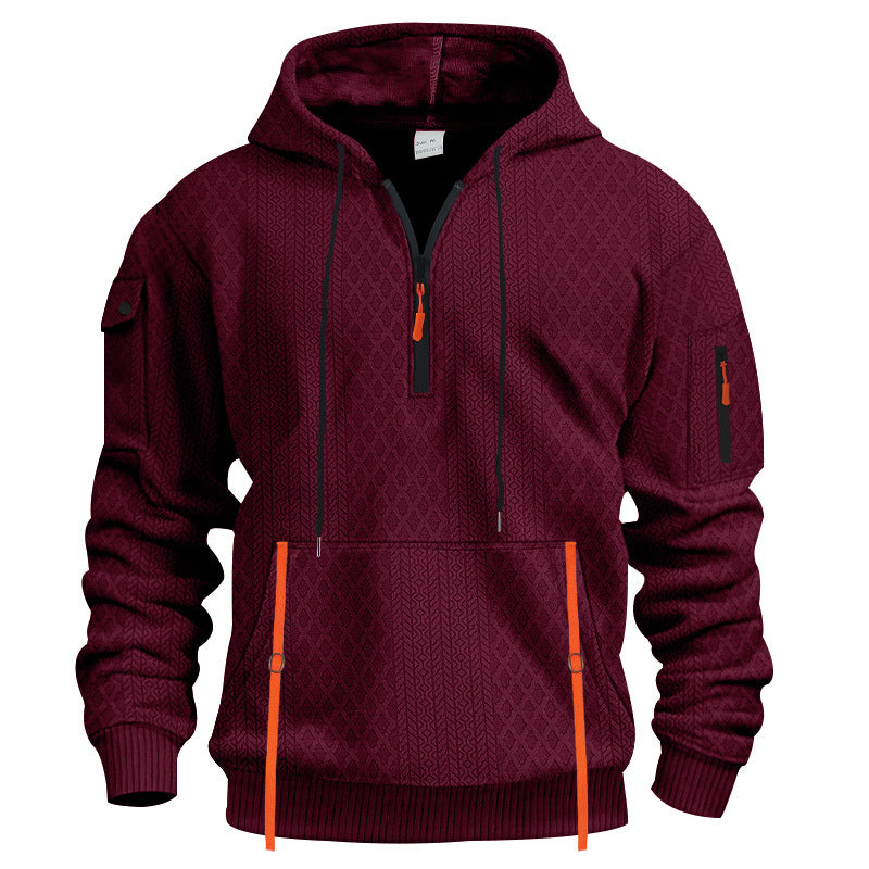 Herren sportlicher Kapuzenpullover mit Struktur und praktischen Taschen Echoarchiv