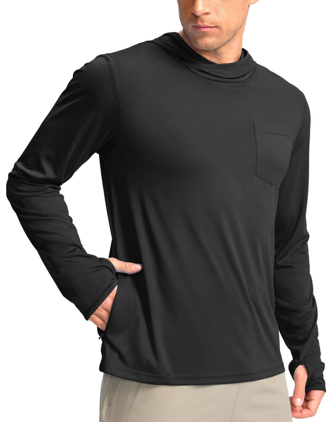 Herren Funktionsshirt mit Kapuze und Taschen – Avelline