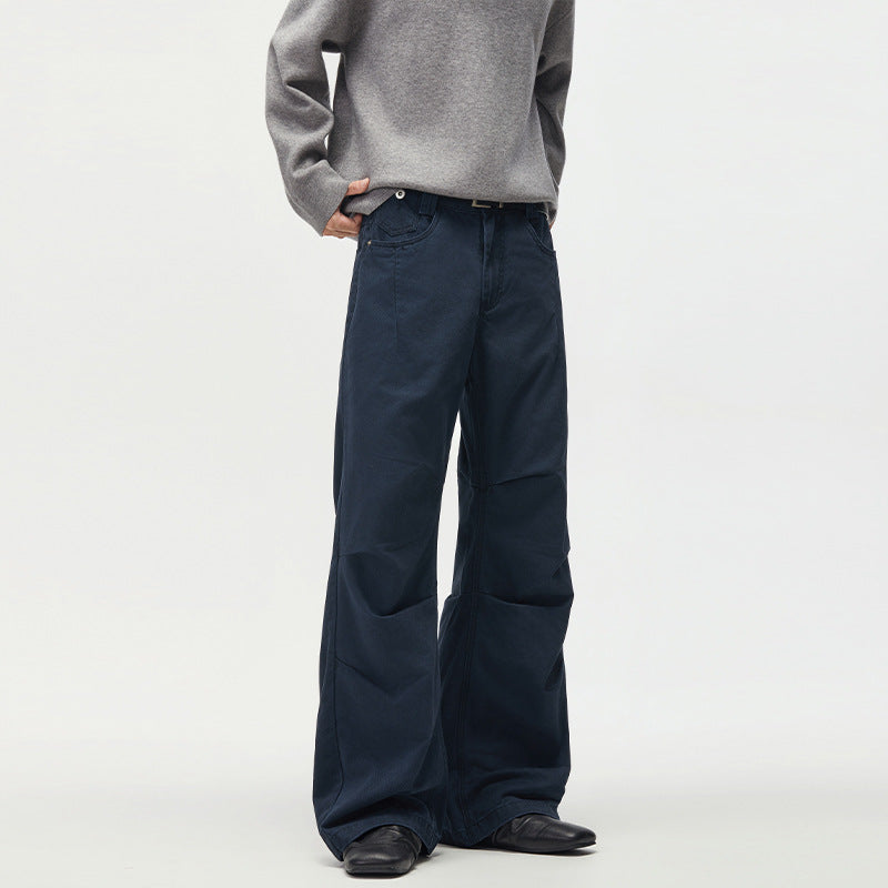 Damen Extraweite Palazzohose aus Baumwoll-Twill mit markanten Knieabnähern Echo Archiv