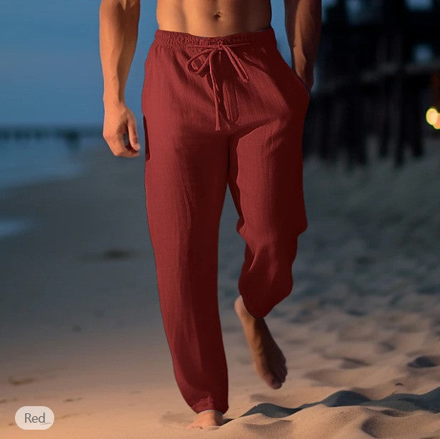 Herren entspannende Strandhose mit elastischem Bund und praktischen Taschen Echoarchiv