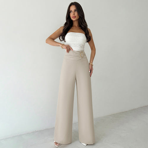 Damen Elegante High-Waist Palazzo-Hose Echo Archiv