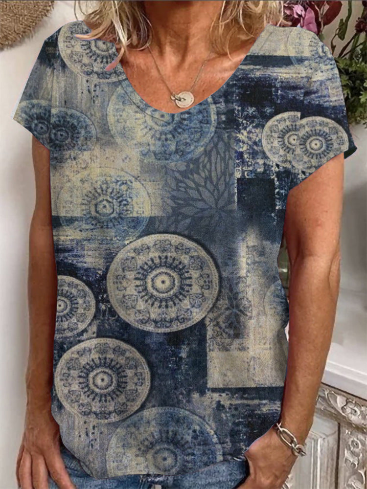 Damen Lockere Bluse mit buntem Paisleymuster Echo Archiv