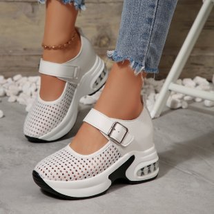 Damen nan Riemchen-Sneaker im Mary-Jane-Stil mit sichtbarer Luftdämpfung und perforiertem Obermaterial Echo Archiv