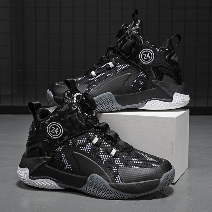 Unisex atmungsaktive Basket-Performance-Sneaker mit Drehverschluss, verstärkter Ferse und griffiger Profillaufsohle – Norré