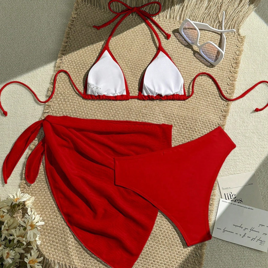 Damen Triangel-Bikini mit Wickeltuch und verstellbaren Trägern Echo Archiv