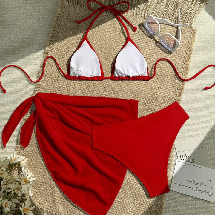 Damen Triangel-Bikini mit Wickeltuch und verstellbaren Trägern Echo Archiv