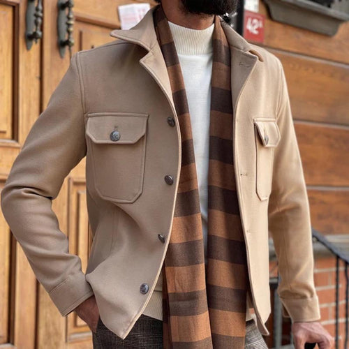 Herren Utility-Jacke mit modernen Taschen und elegantem Schnitt Echoarchiv