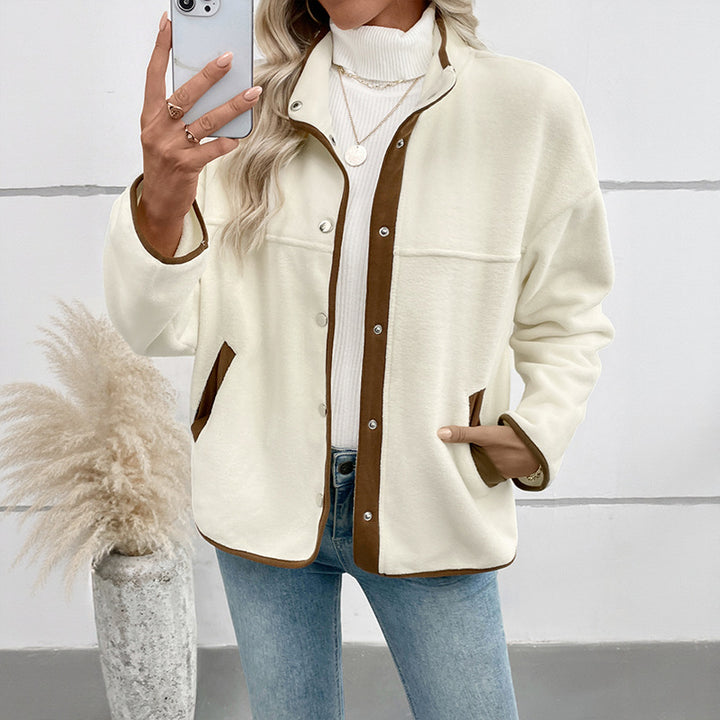 Damen Kuschelige Damenjacke mit kontrastierenden Details Echo Archiv