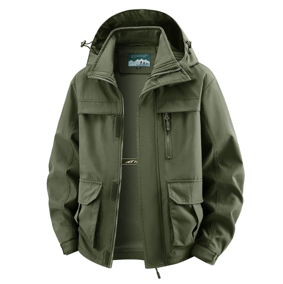 Herren Field‑Utility‑Outdoorjacke mit Kapuze, Multifach‑Taschen und Mesh‑Innenfutter Echo Archiv