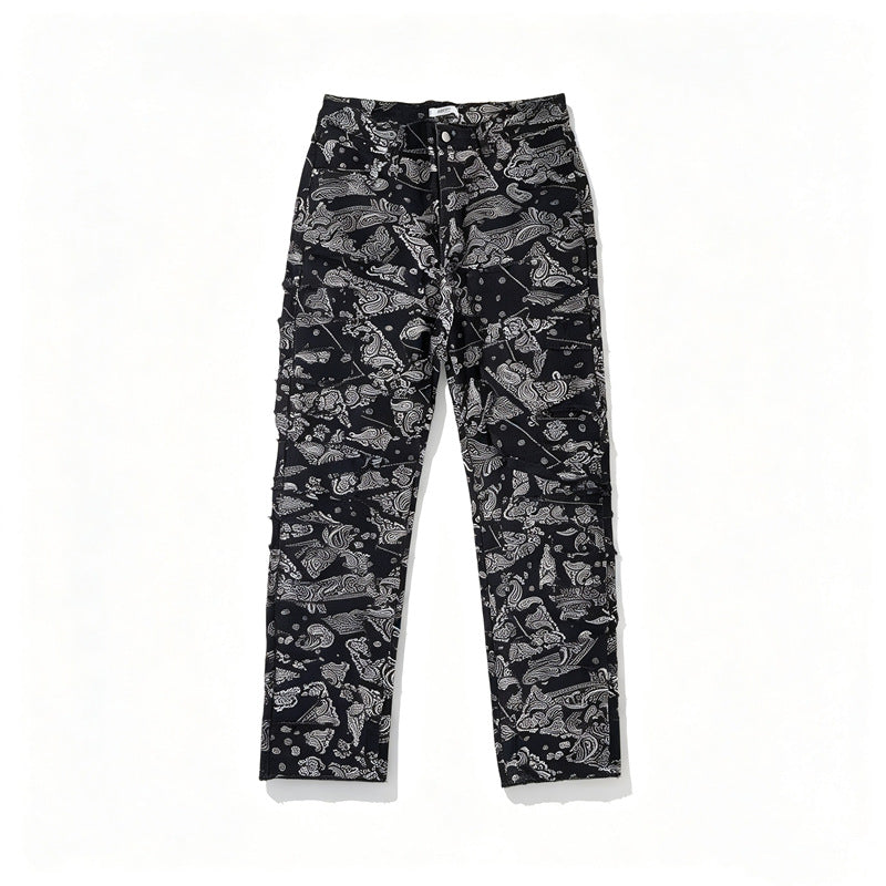 Herren Modische Cargo-Hose mit vielseitigem Muster Echoarchiv