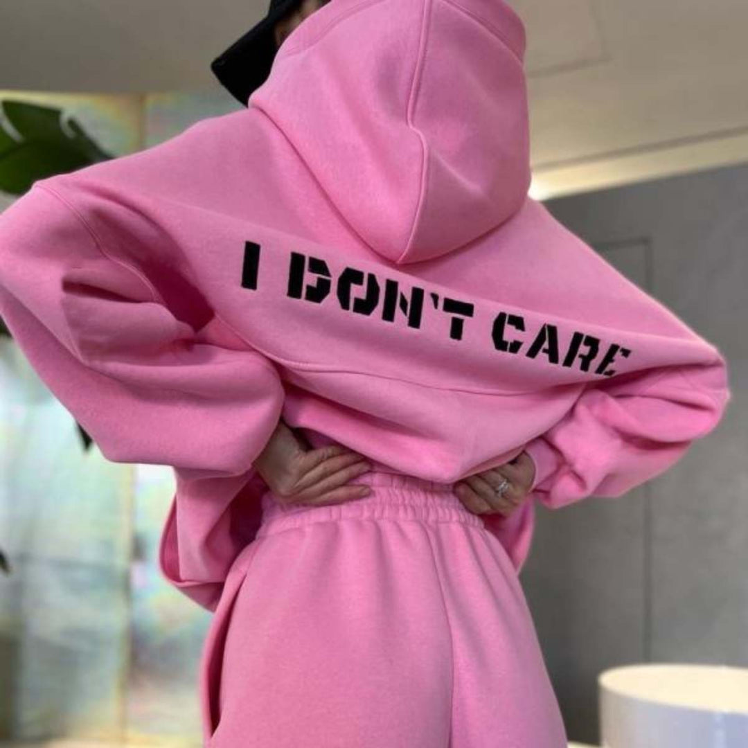 Unisex nan oversized Kapuzenpullover und taillenhohe Jogginghose Set Echo Archiv