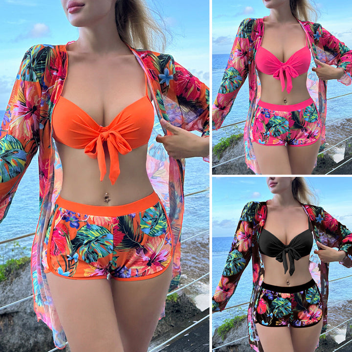 Damen Badeanzug mit floralem Kimono Echo Archiv