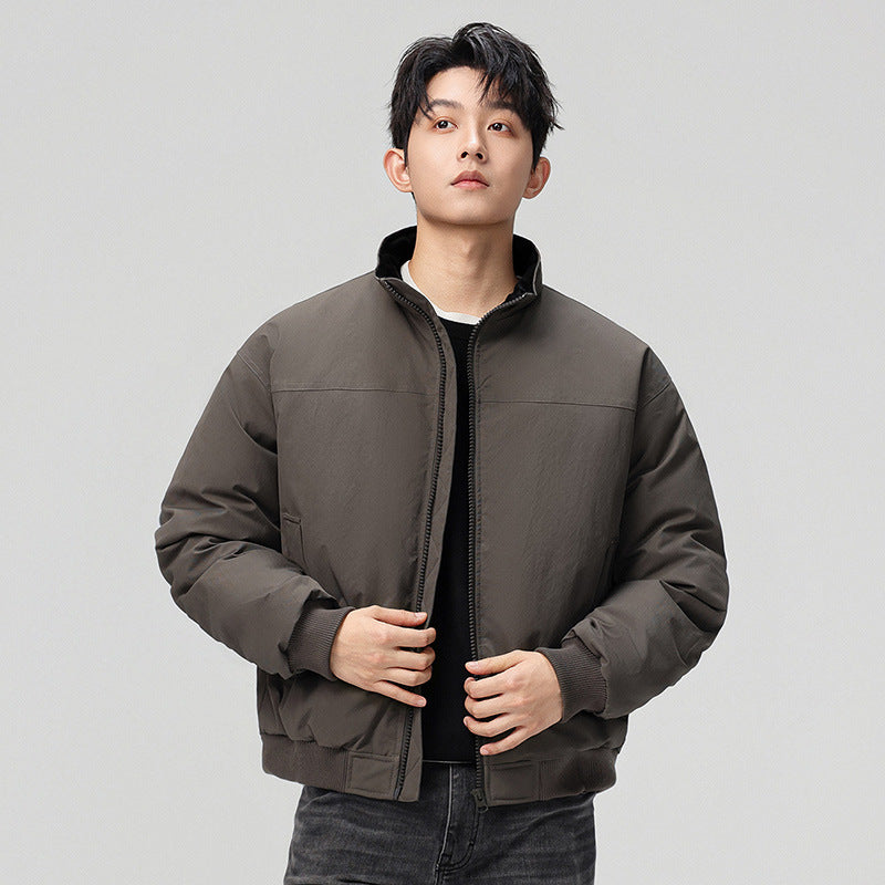 Herren stylische Bomberjacke mit hohem Kragen und seitlichen Taschen Echoarchiv
