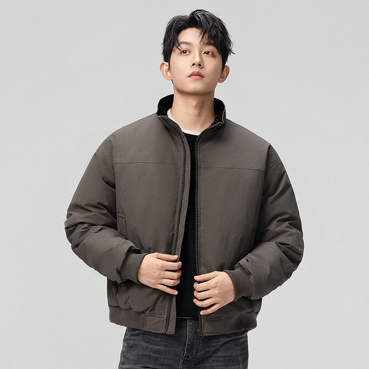 Herren stylische Bomberjacke mit hohem Kragen und seitlichen Taschen Echoarchiv