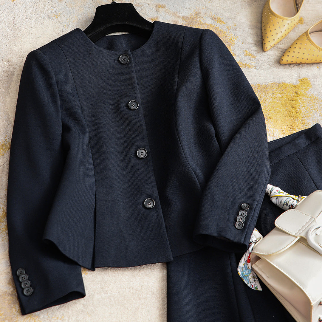 Damen Elegantes Blazer-Set mit Rock Echoarchiv