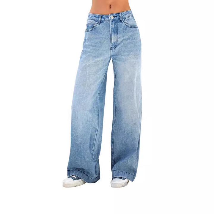 Damen weite Jeans mit hohem Bund und lässigem Schnitt Echo Archiv