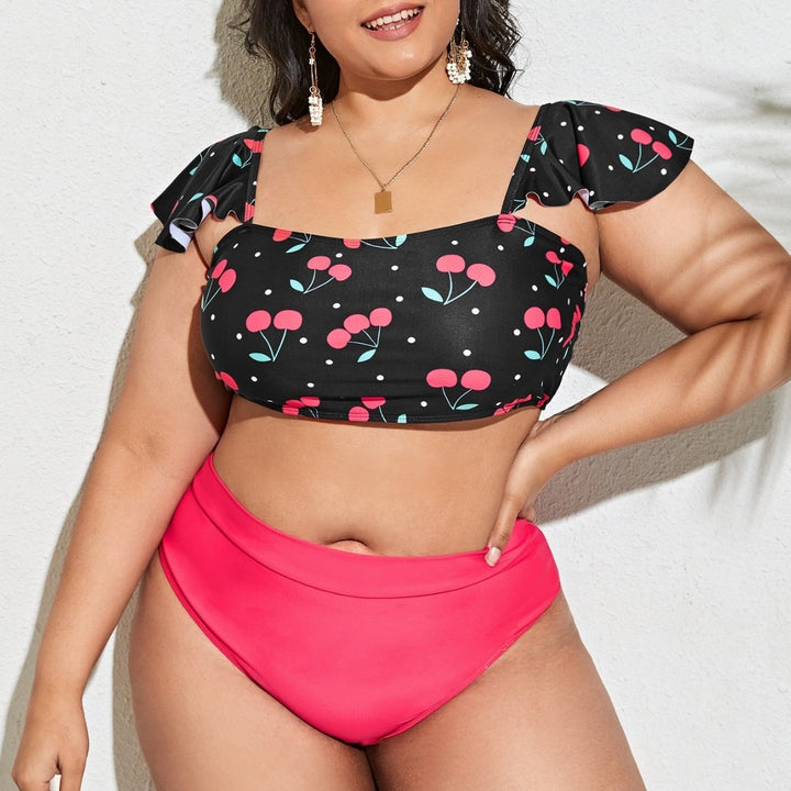 Damen Crop Top und Hohe Taille Bikini Set Echo Archiv