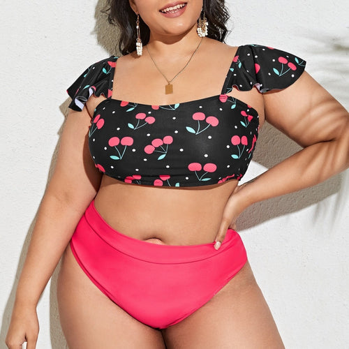 Damen Crop Top und Hohe Taille Bikini Set Echo Archiv