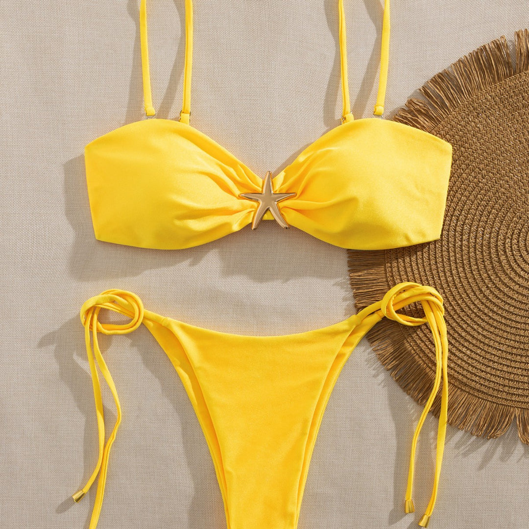 Damen Bikini mit gepolstertem Oberteil und verstellbaren Seitenschnürungen Echo Archiv