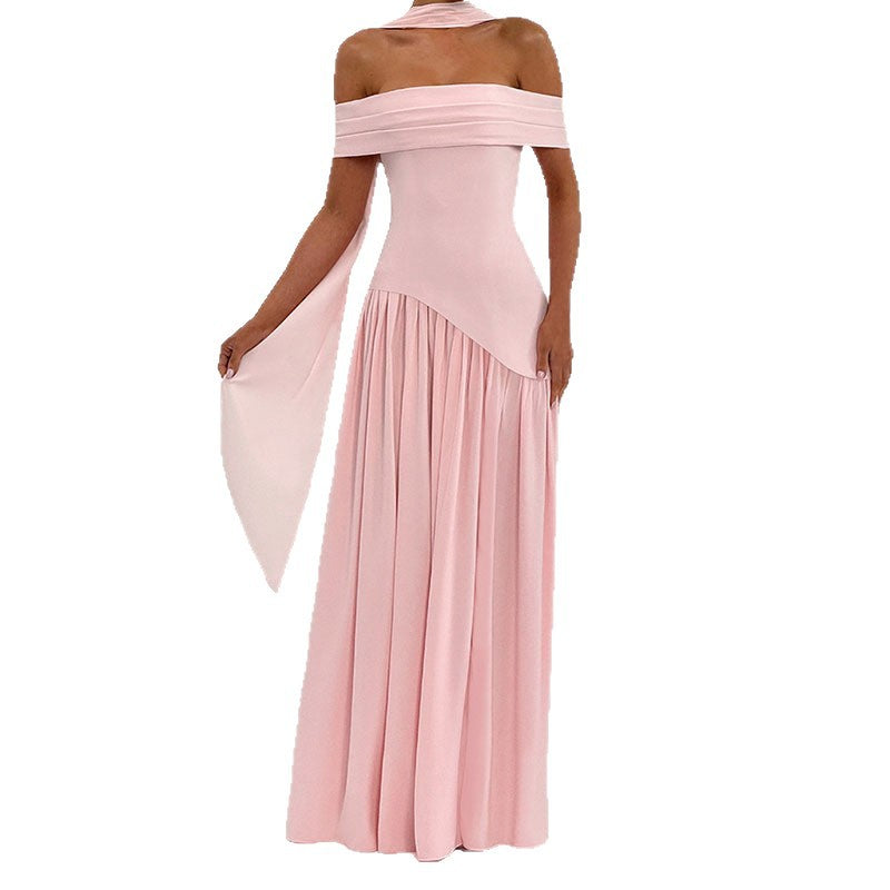 Damen Off-Shoulder Maxikleid mit hohem Schlitz Echo Archiv