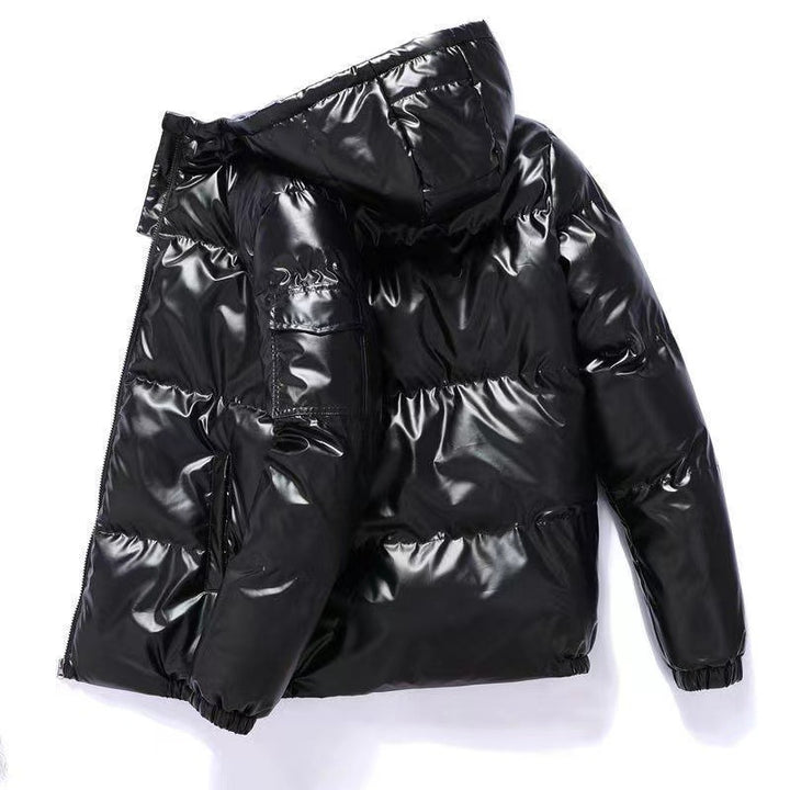Herren nan glänzende Steppjacke mit Kapuze, wattierter Thermofütterung und wasserabweisender Lackoptik Echo Archiv