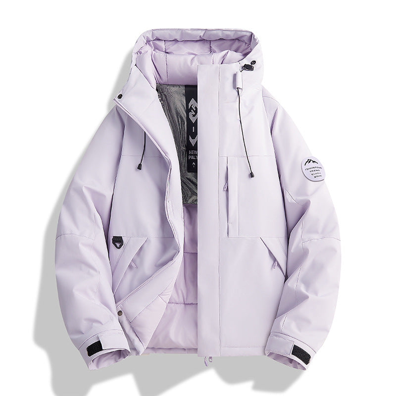 Damen Wattierte Winterjacke mit Kapuze, wasserabweisend und winddicht Echoarchiv