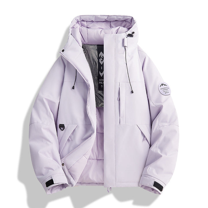 Damen Wattierte Winterjacke mit Kapuze, wasserabweisend und winddicht Echoarchiv