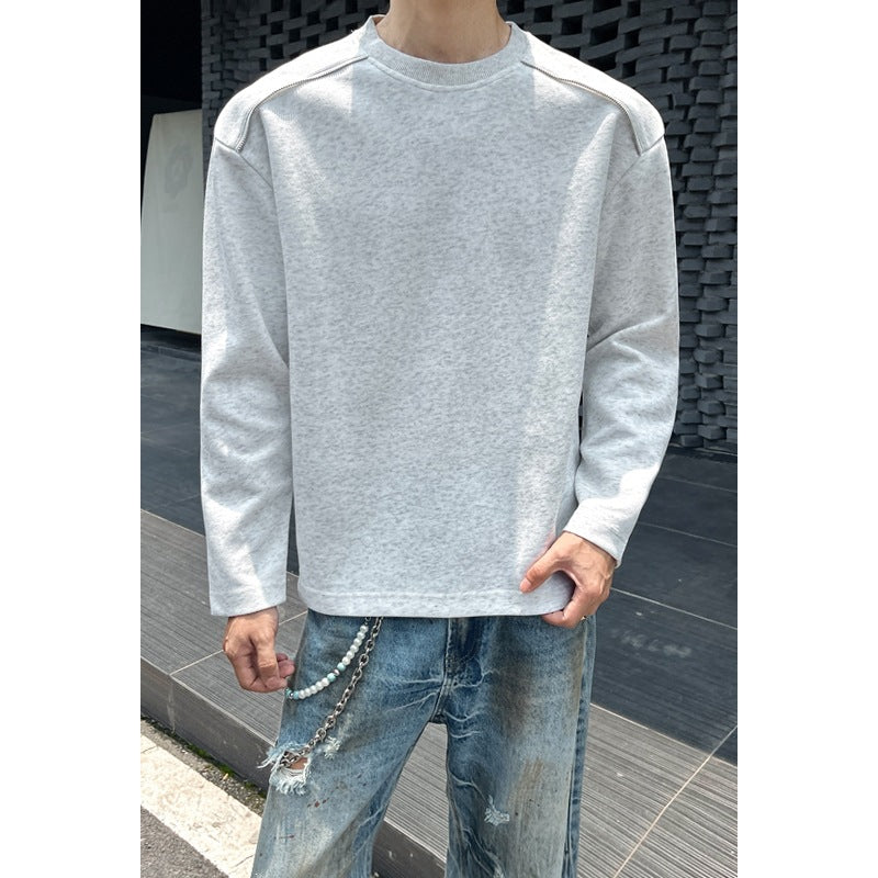 Herren Oversize-Rundhals-Sweatshirt mit überschnittener Schulter und dekorativen Steppnähten Echo Archiv