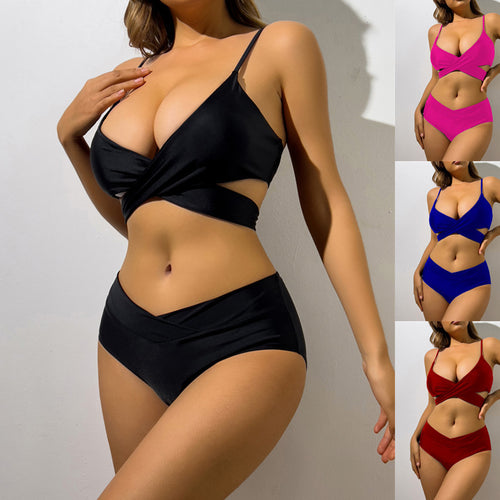 Damen Bikini mit innovativem Wickeldetail und hoher Taille Echo Archiv