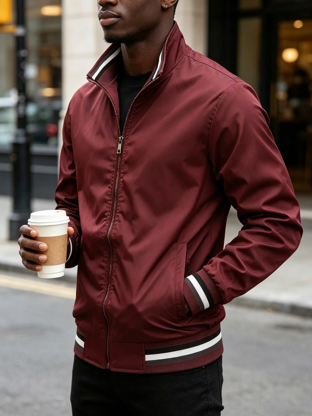 Herren Sportliche Bomberjacke Echo Archiv