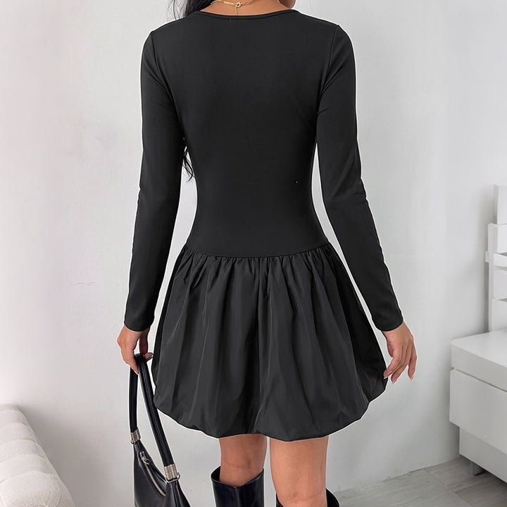 Damen Verspieltes Puffrockkleid mit langen Ärmeln Echo Archiv