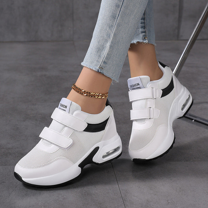 Damen nan sportliche Plateausneaker mit Klettverschluss und sichtbarer Luftpolstersohle aus atmungsaktivem Mesh Echo Archiv