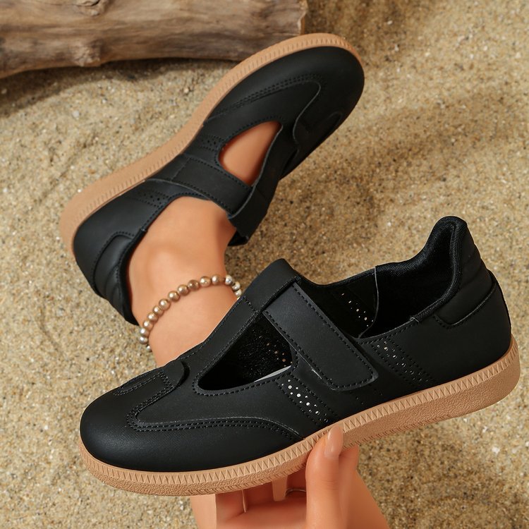 Damen Mary-Jane-Sneaker mit Klettverschluss und gepolstertem Komfortfußbett – Névara