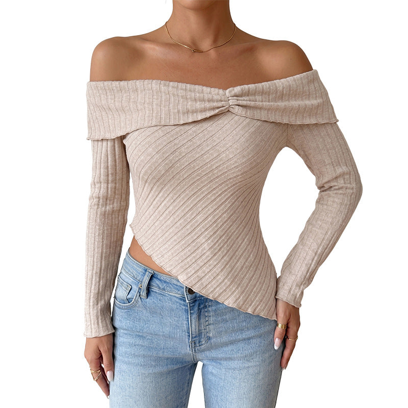 Damen Off-Shoulder Langarmoberteil Echo Archiv