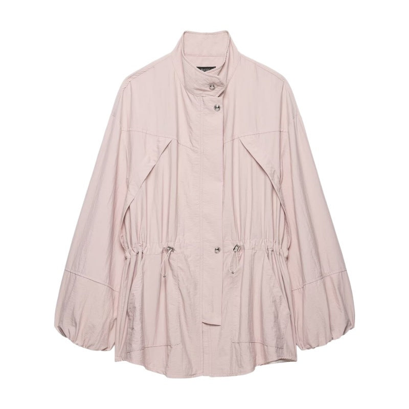 Damen leichter Oversize-Parka mit Tunnelzugtaillierung und Ballonärmeln Echo Archiv