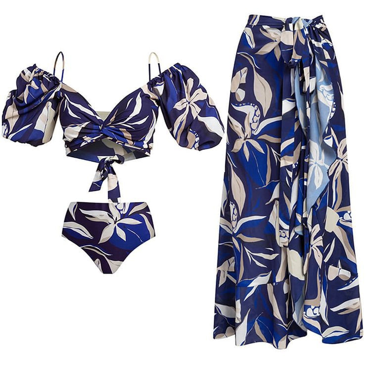 Damen Bikiniset mit elegantem Oberteil und fließendem Maxiröckchen Echo Archiv
