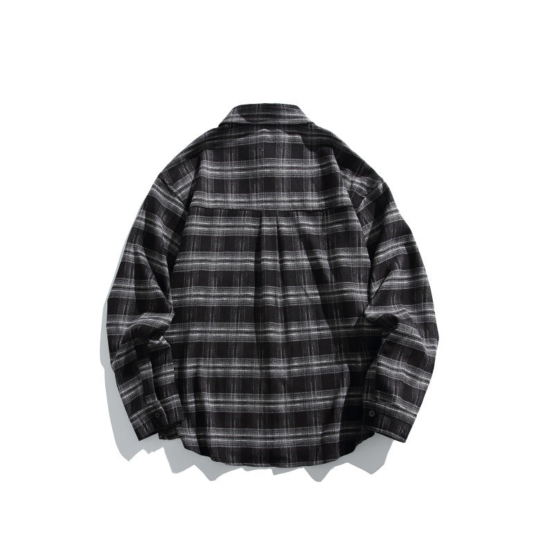 Herren Karierte Overshirt-Hemdjacke im Boxy-Relaxed-Schnitt Echoarchiv