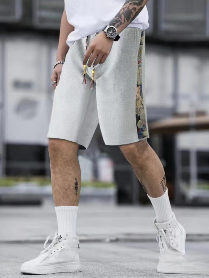 Herren lässige Shorts mit kontrastierenden seitlichen Mustern Echoarchiv