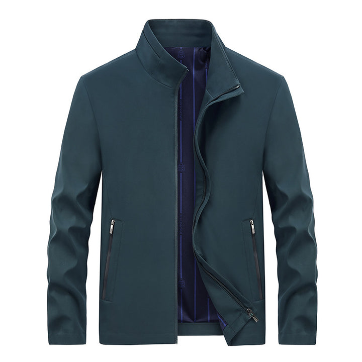 Herren Urbaner Softshell-Übergangsblouson mit Stehkragen, verdecktem Reißverschluss & feinem Innenfutter Echoarchiv