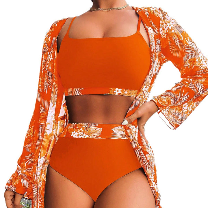 Damen Raffiniertes Bikini-Set mit transparentem Wickeltuch Echo Archiv